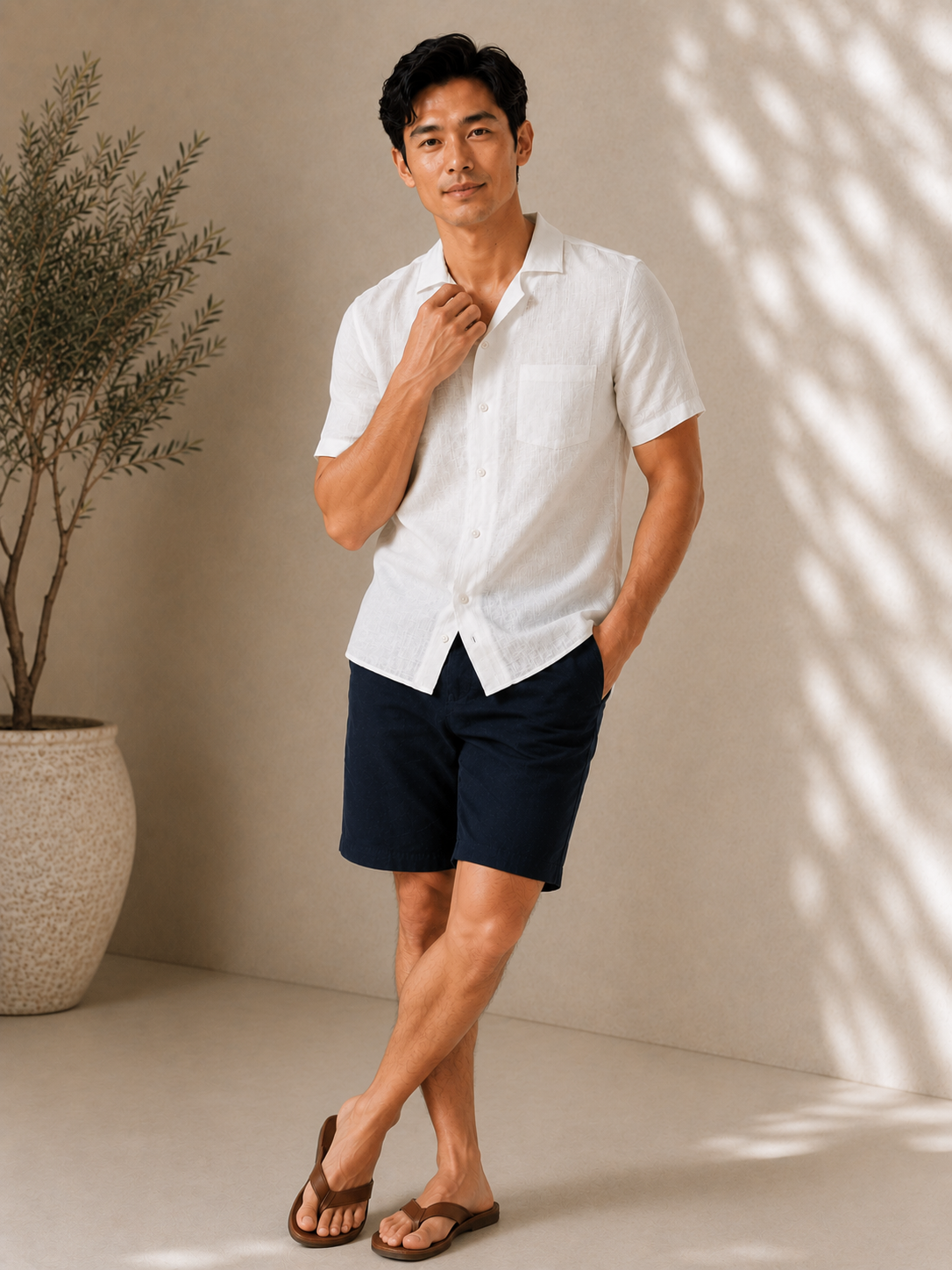 Arctic Breeze Linen Resort Shirt