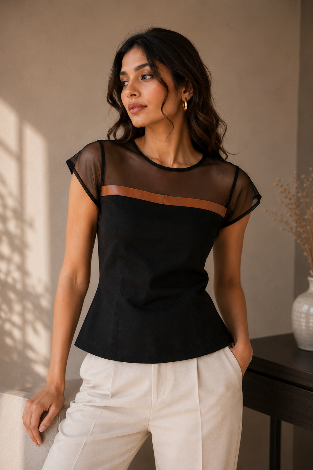 The Elara Sheer Top