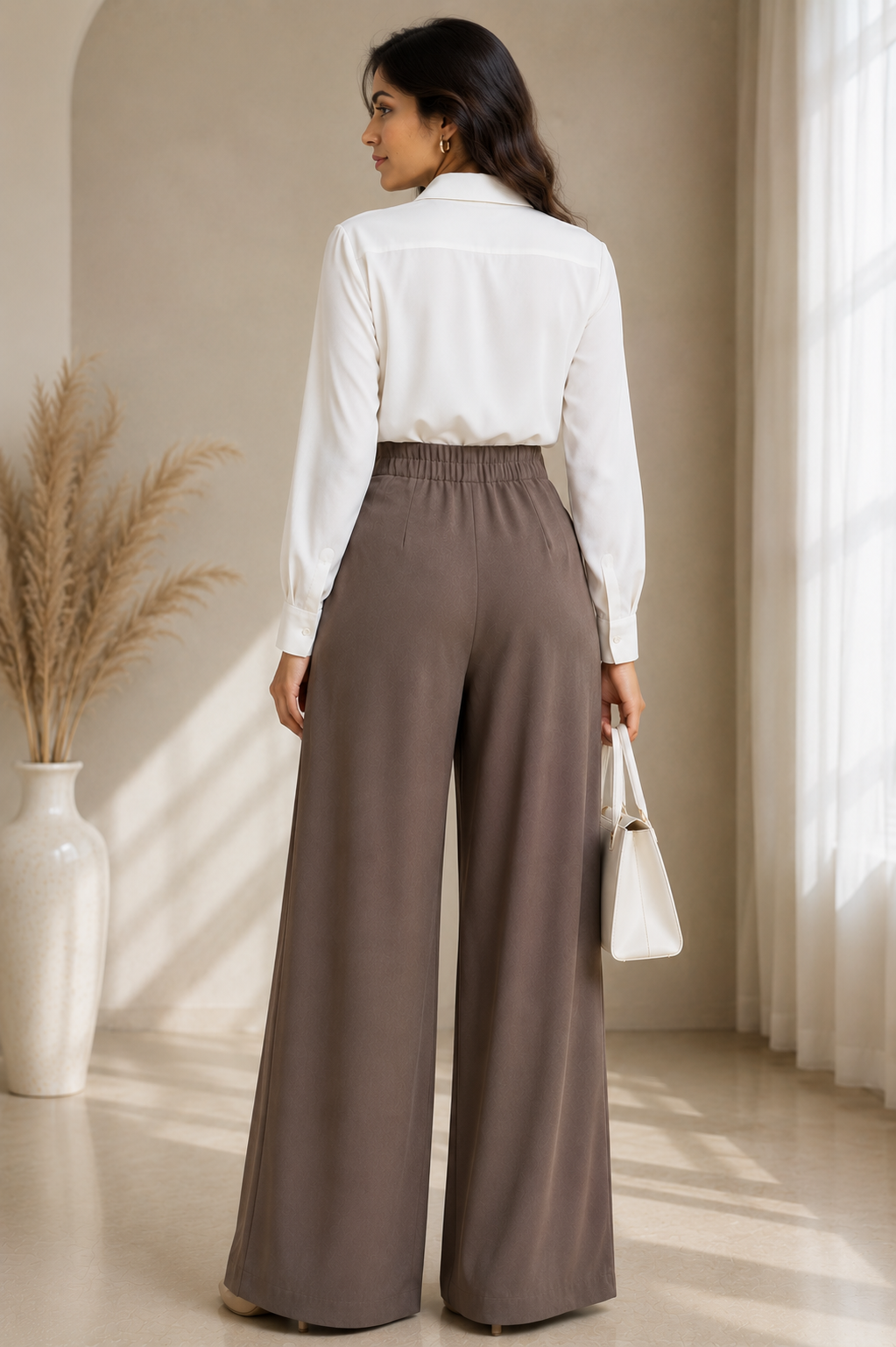 Sculpt Wrap Wide-Leg Trousers