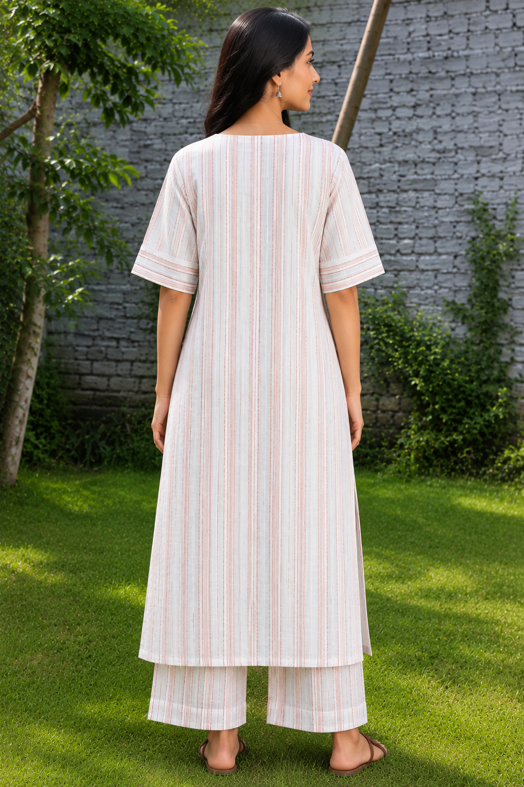 Ivory Blush Stripe Co-ord Set