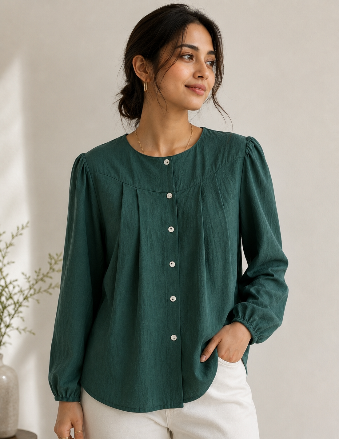 Forest Muse Button Blouse