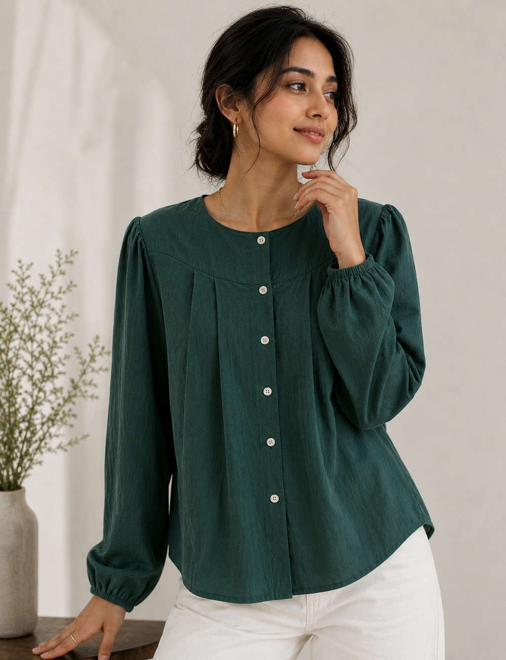 Forest Muse Button Blouse