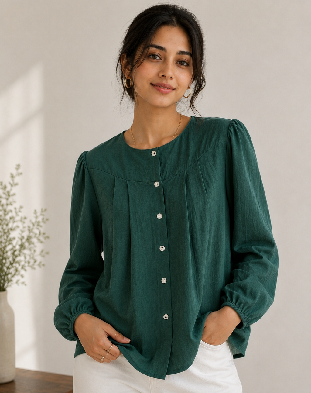 Forest Muse Button Blouse
