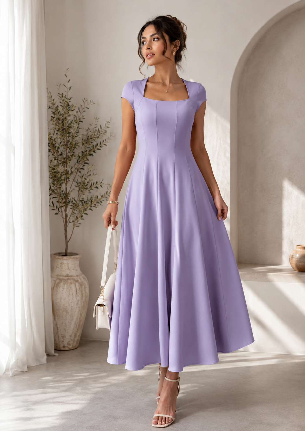 Lilac Bloom Fit & Flare Dress
