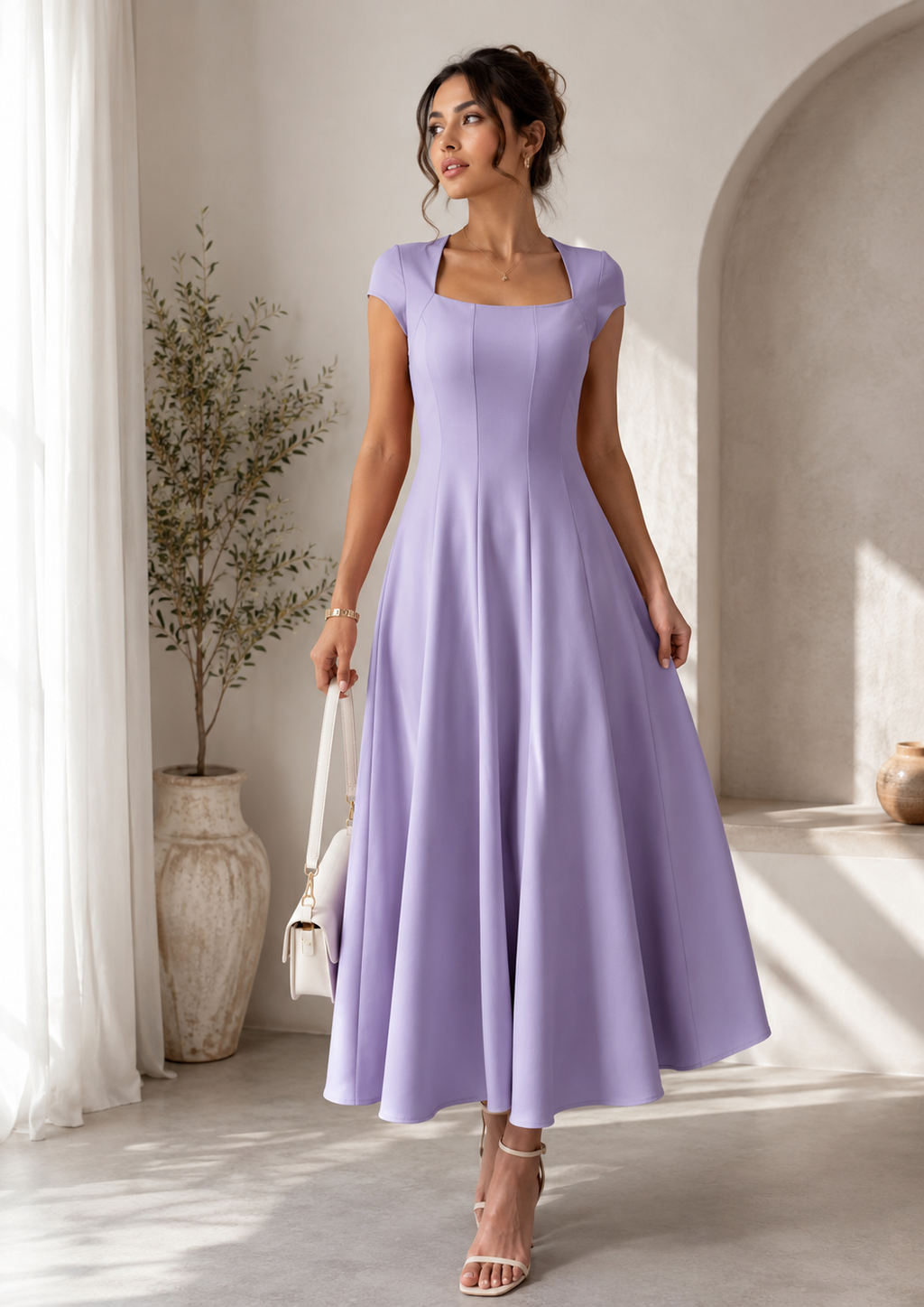 Lilac Bloom Fit & Flare Dress