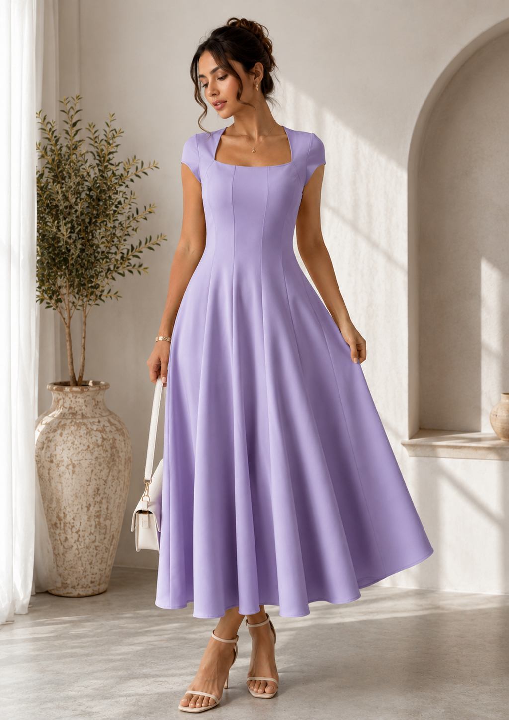 Lilac Bloom Fit & Flare Dress
