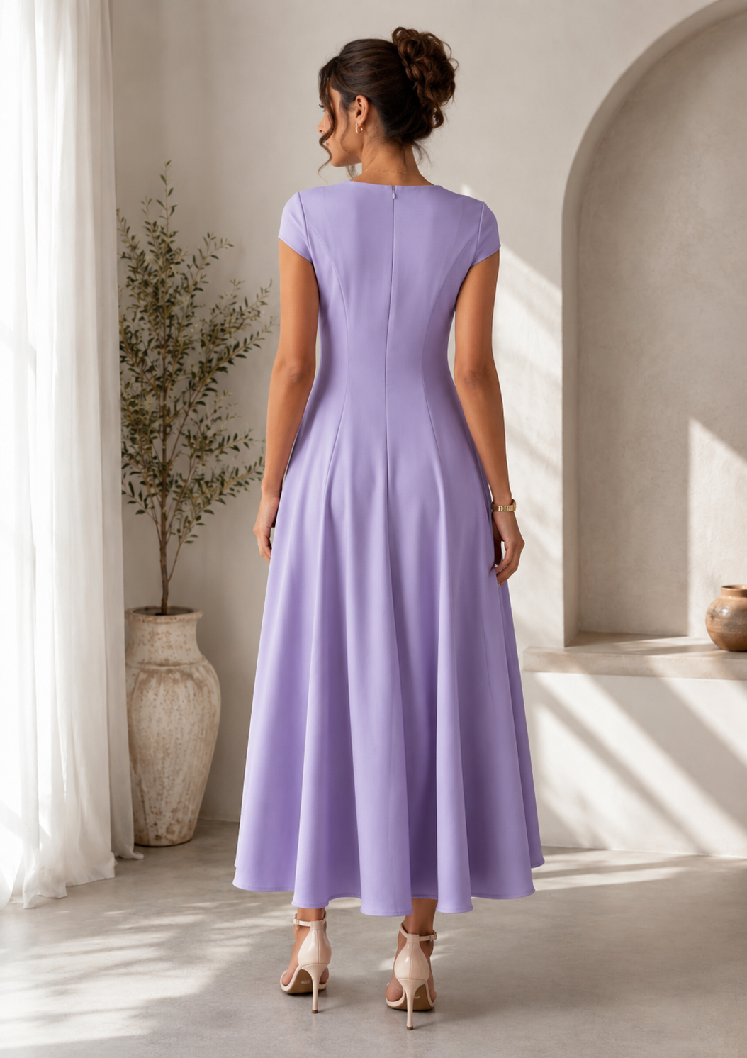 Lilac Bloom Fit & Flare Dress