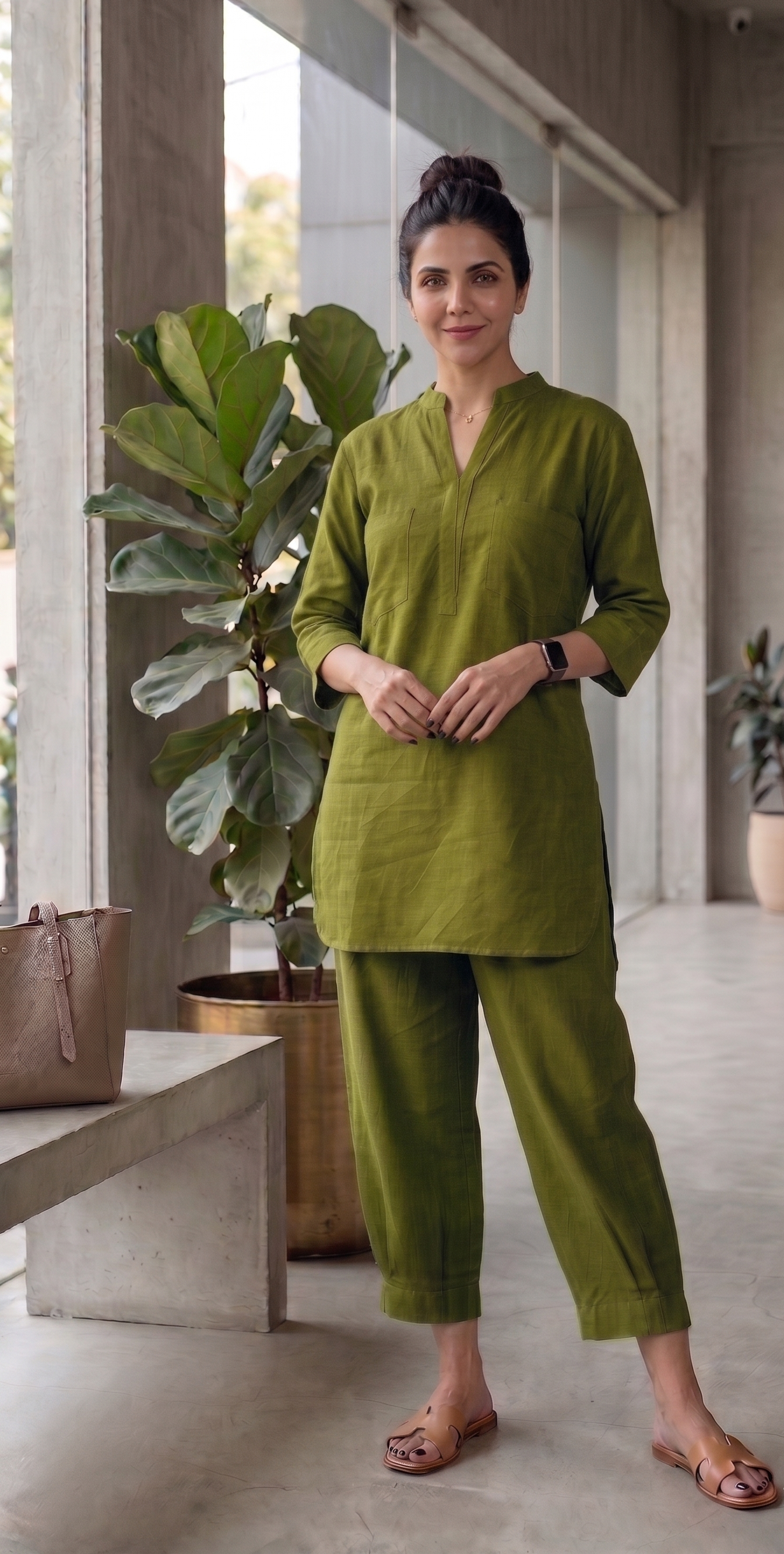 Olive Aura Co-ord Set