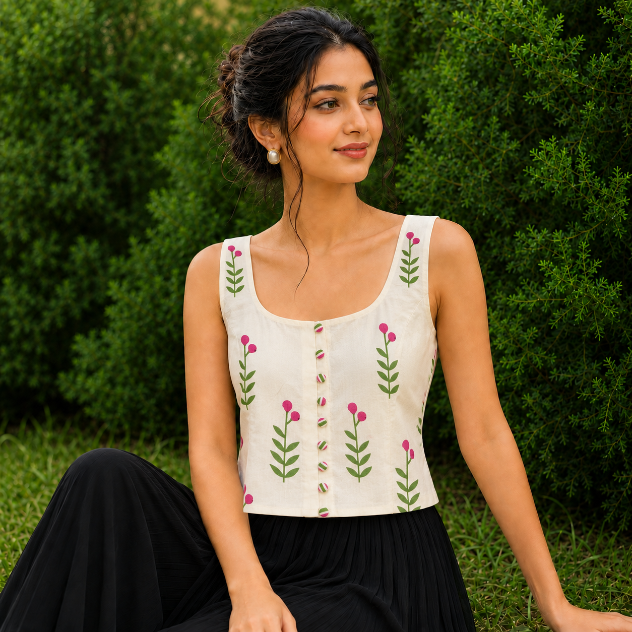 Pink Bud Garden Top