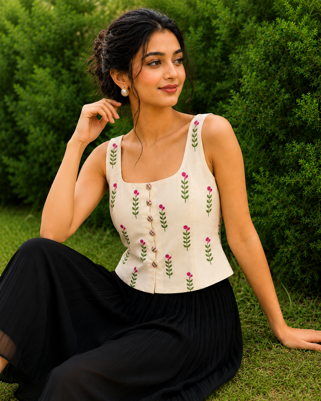 Pink Bud Garden Top
