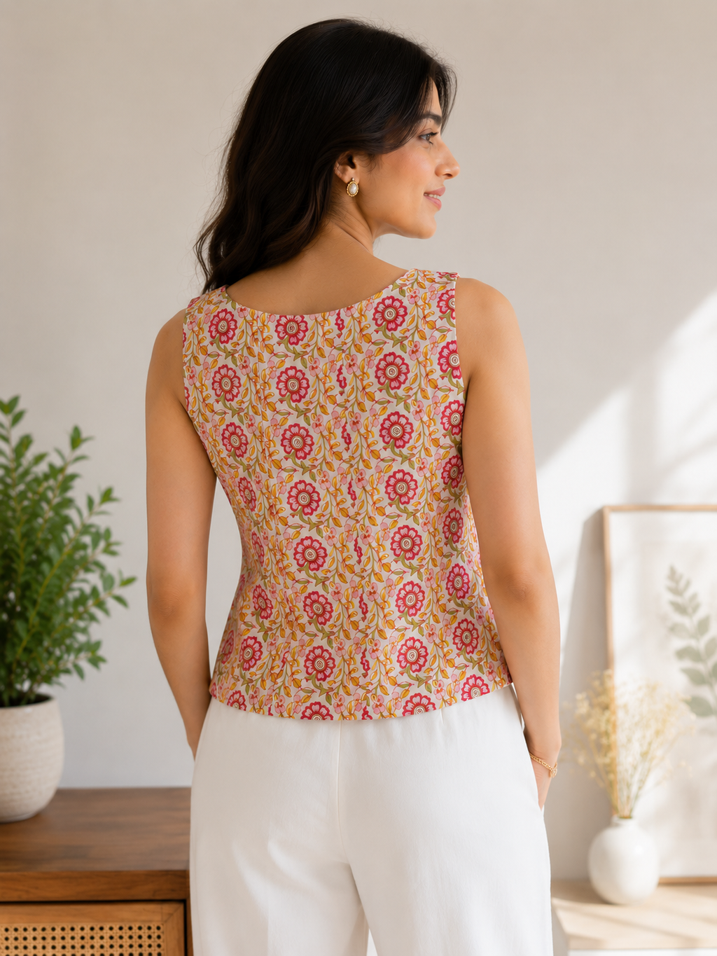 Gulabi Vines Top