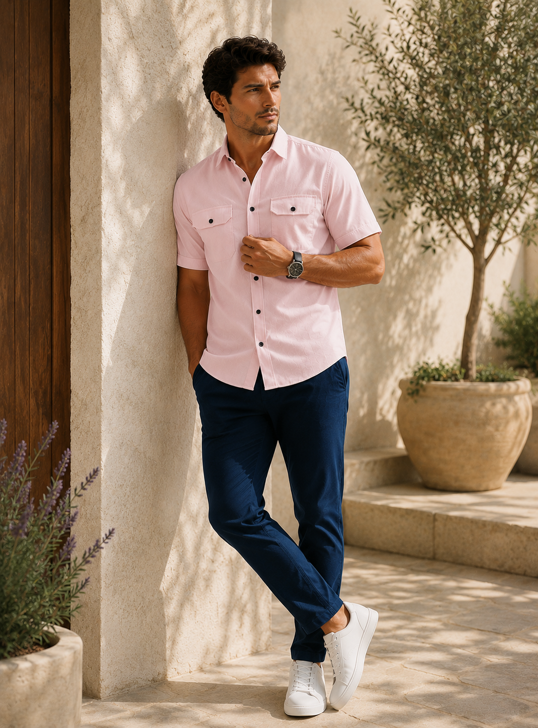 Soft Blush Twin Pocket Shirt
