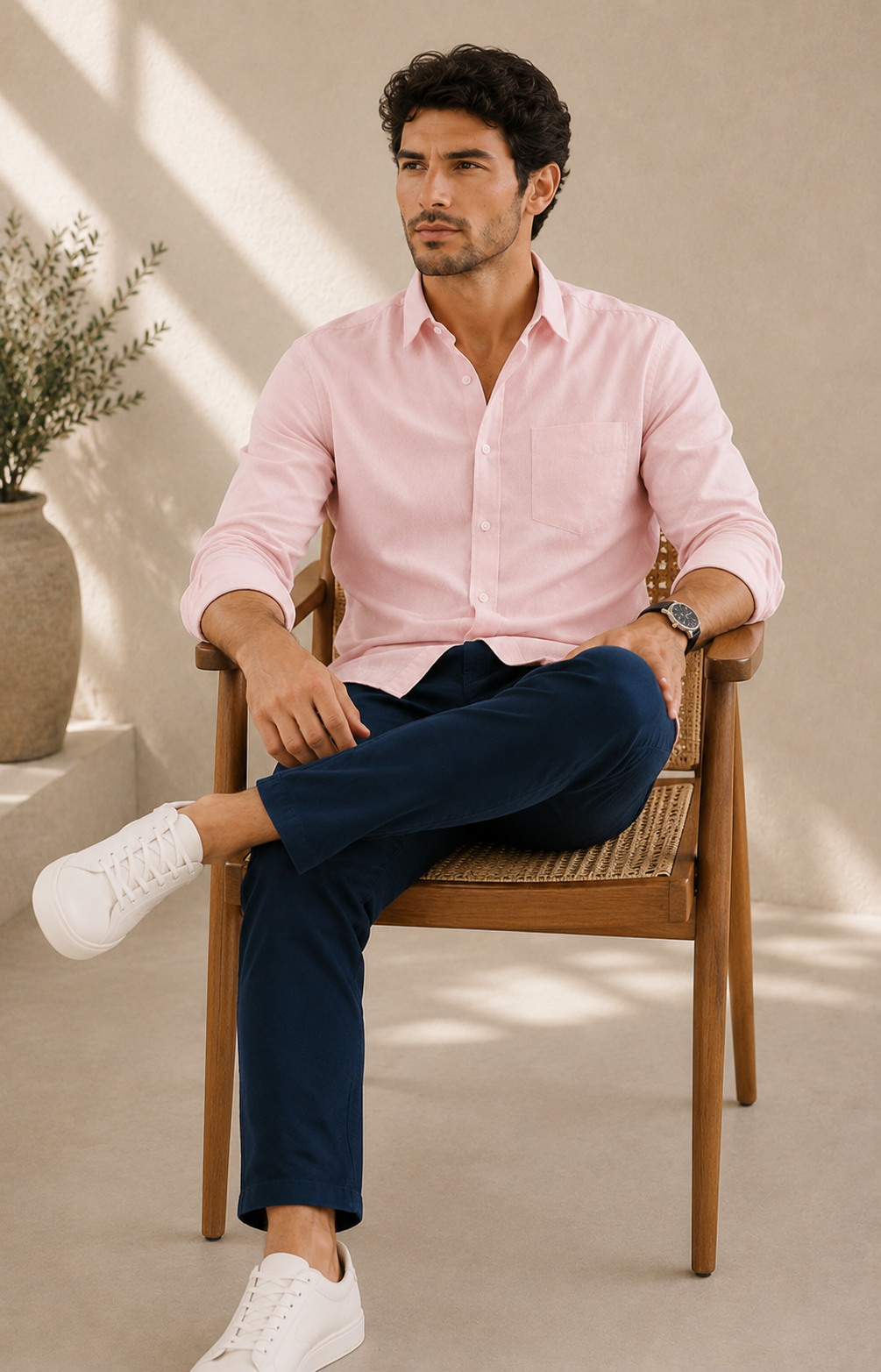 Blush Breeze Oxford Shirt