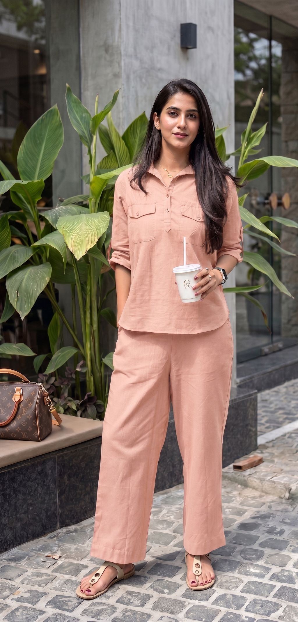 Dusty Rose cotton Co-ord