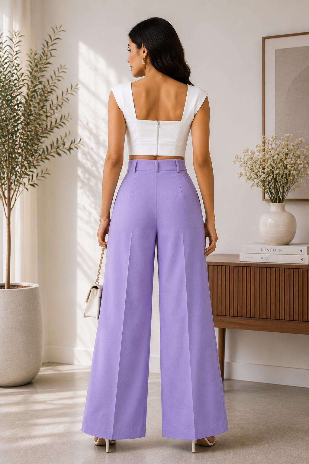 Lavender Mist Wide Leg Trousers