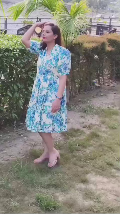 Blue Blossom Breeze Dress