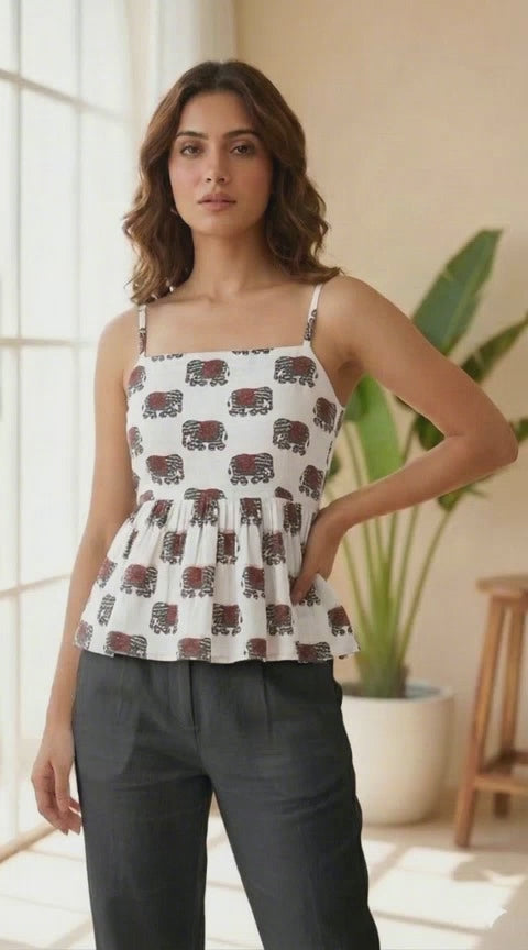 Artisan Peplum Top