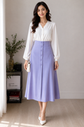Lilac Grace A-Line Midi Skirt