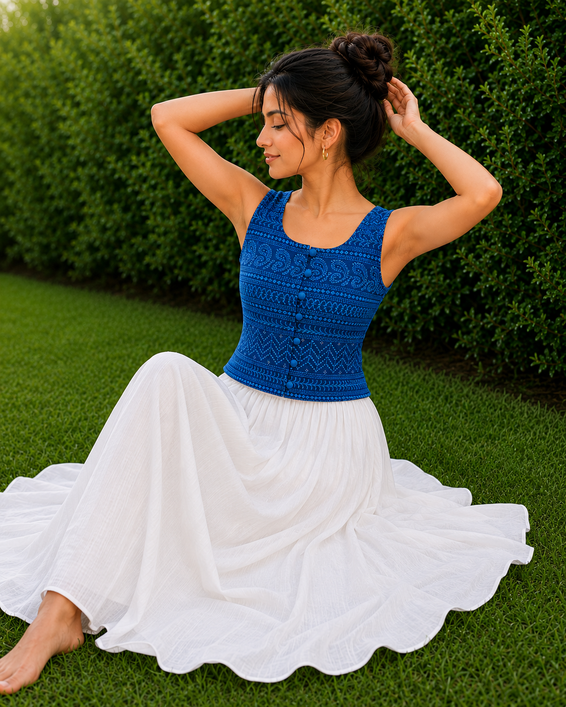 Neel Rang Tie-Back Top