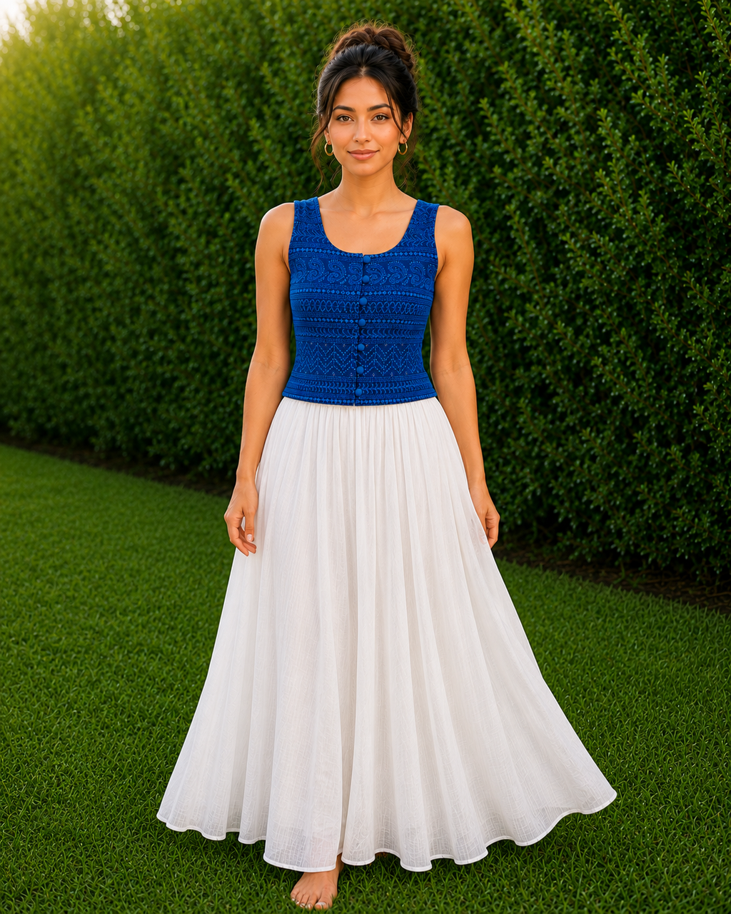 Neel Rang Tie-Back Top