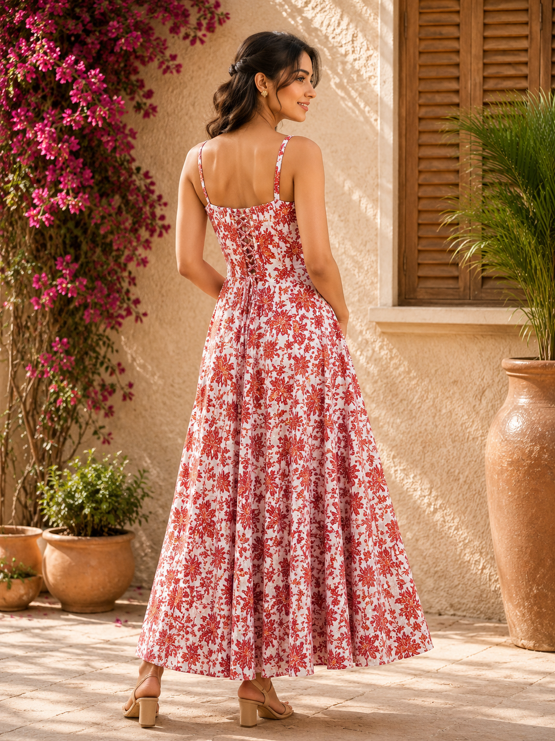 Rose Bloom Maxi Dress