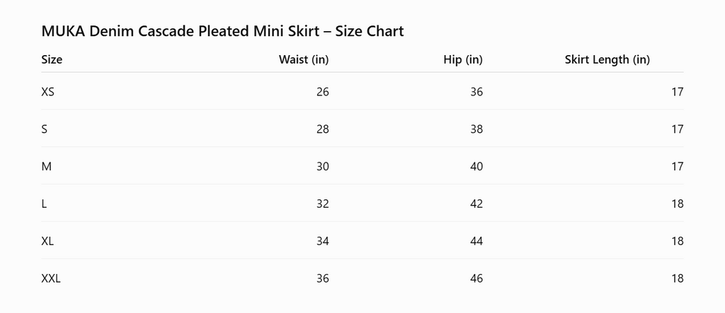 Denim Cascade Pleated Mini Skirt