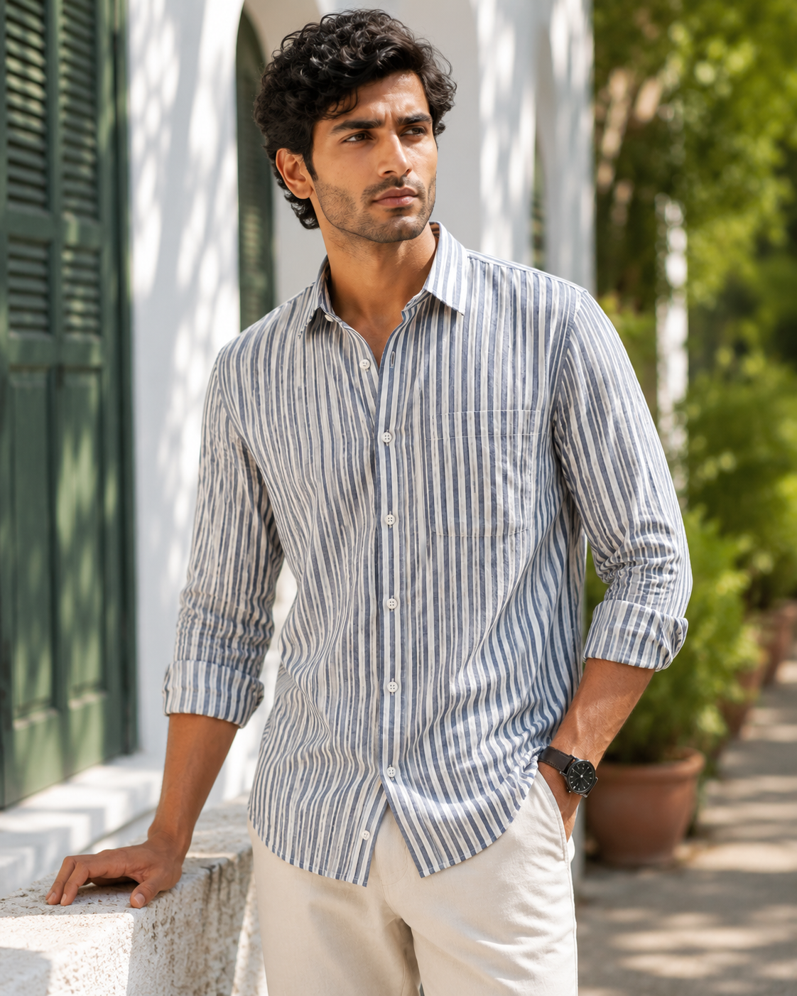 Stripe cotton Shirt