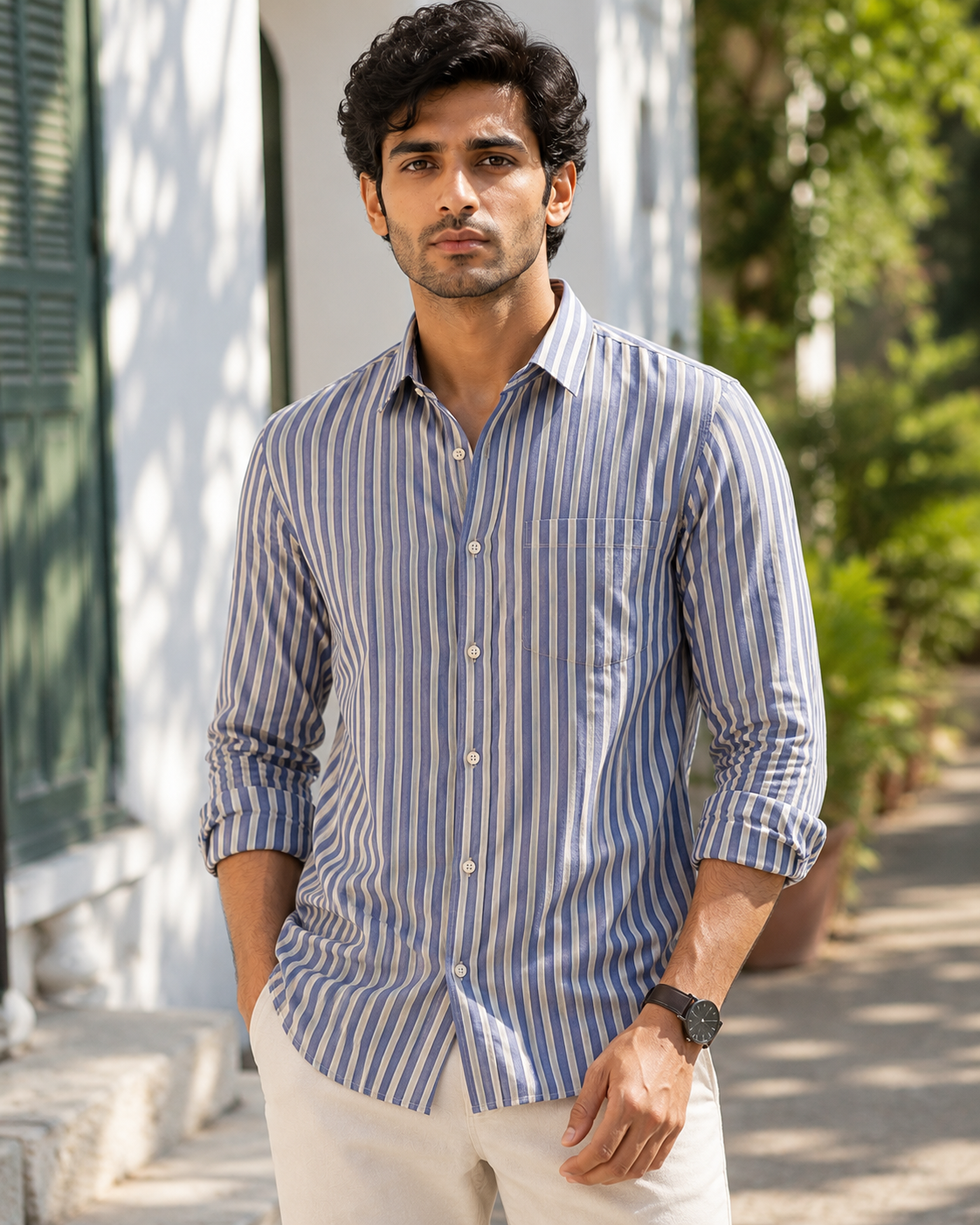 Stripe cotton Shirt