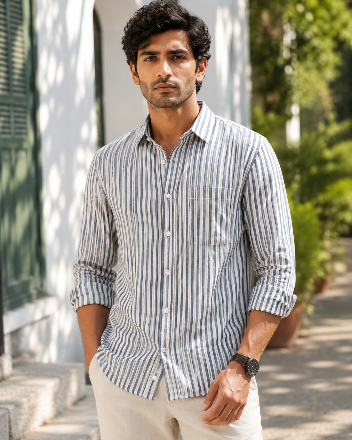 Stripe cotton Shirt