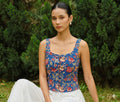 Vintage Floral Print Top – Summer Chic