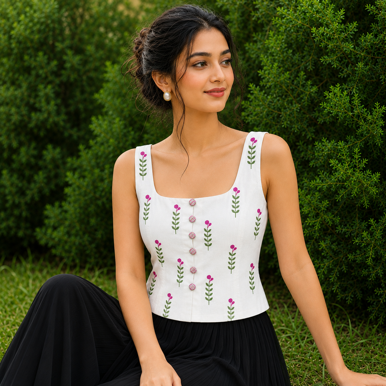 Pink Bud Garden Top