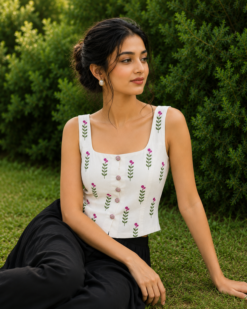 Pink Bud Garden Top