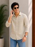 Sand Check Premium Cotton Shirt